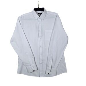Alizeal Dress Shirt White Long Sleeve Office Professional Large Button up Church